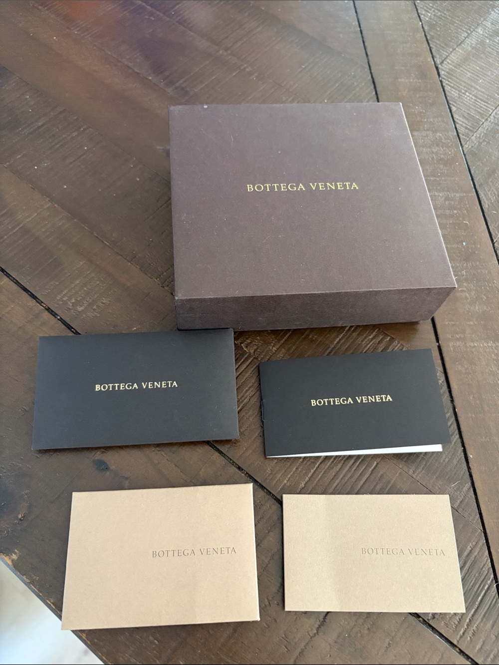 Bottega Veneta Box 5x5 with cards/envelopes